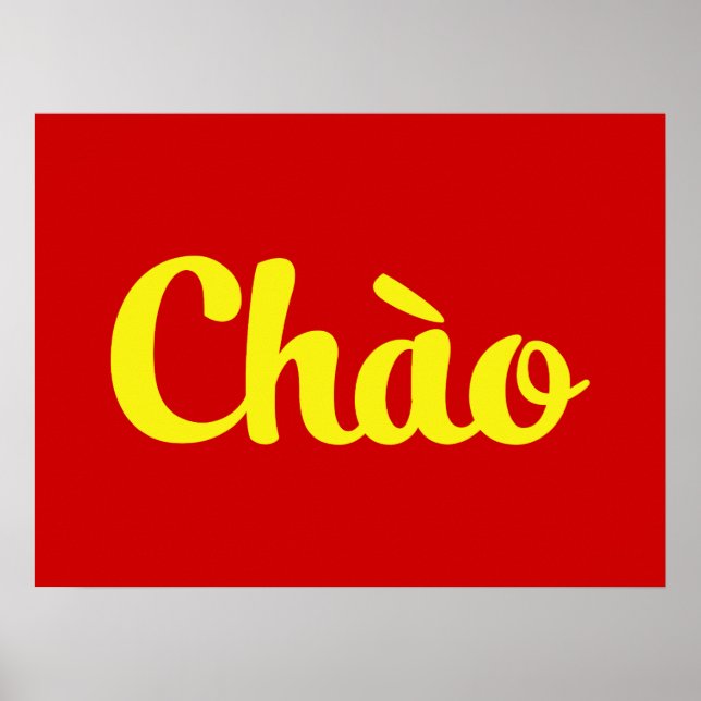 Poster Chào / Hello ~ Vietnam / Vietnamien / Tiêt Viêt (Devant)