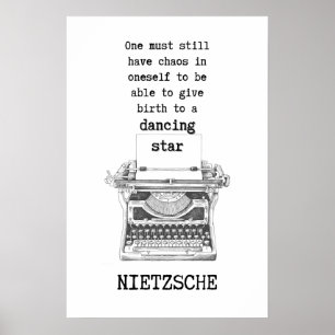 Poster Chaos et Dancing STAR citation de Nietzsche