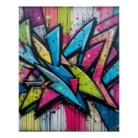 Chaos & Harmony: Abstract Graffiti Explosion Poste