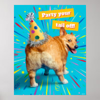 Chapeau d'anniversaire Corgi Butt