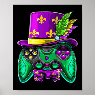 Poster Chapeau de bouffon de manette de jeu vidéo Mardi G