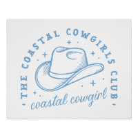 Chapeau de cowgirl côtière bleu esthétique côte ou