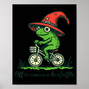 Poster Chapeau de magicien de bicyclette de grenouille re