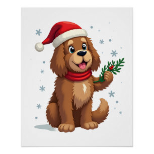 Poster Chapeau de Père Noël de Terre-Neuve