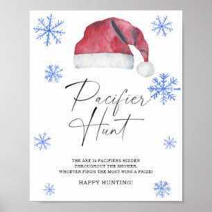 Poster Chapeau de Père Noël - jeu de chasse à la tétine p