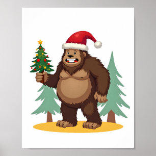 Poster Chapeau de Père Noël pour sapin de Noël Bigfoot (4