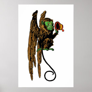 Poster Chapeau de singe volant maléfique de l'assistant v