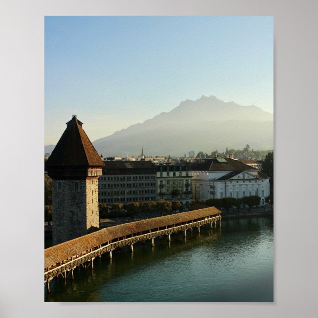 Poster Chapel Bridge, Lucerne, Suisse Imprimer (Devant)