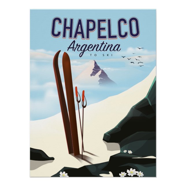 Poster Chapelco Argentine à Ski (Devant)
