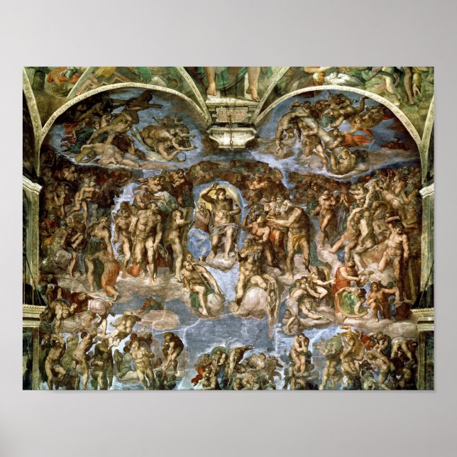 Poster Chapelle Sixtine : Le jugement Dernier, 1538-41 (Devant)