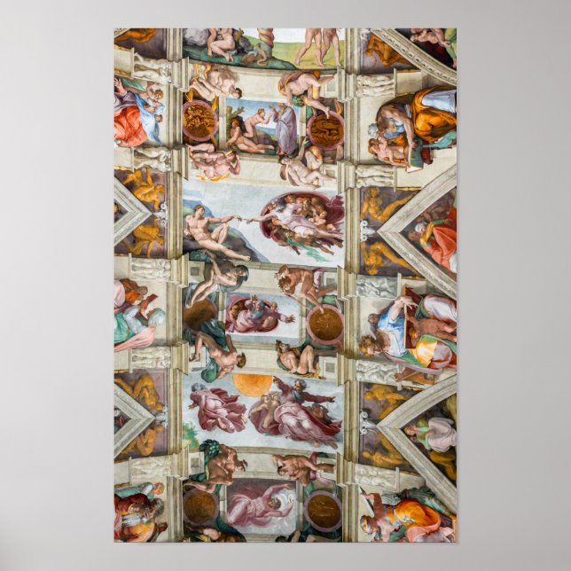 Poster Chapelle Sixtine Michel-Ange - Vatican, Rome, Ital (Devant)
