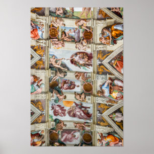 Poster Chapelle Sixtine Michelangelo - Vatican, Rome, Ita