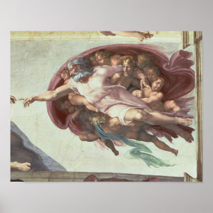 Poster Chapelle Sixtine Plafond