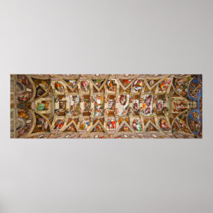Poster Chapelle Sixtine Plafond par Michel-Ange