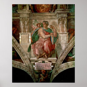 Poster Chapelle Sixtine Plafond : Prophète Isaïe