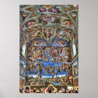Poster Chapelle Sixtine, Vatican, Rome, Italie