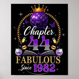 Poster Chapitre 44 Depuis 1982 Balle de disco violet 44e