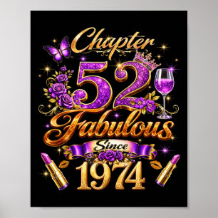 Poster Chapitre 52 Fabuleux depuis 1974 Femmes 52e annive