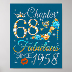 Poster Chapitre 68 Fabuleux depuis 1958 68e anniversaire
