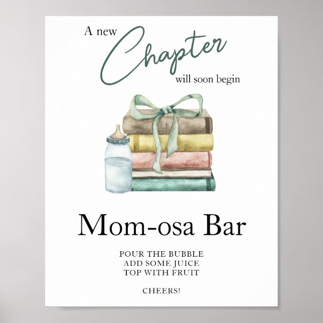 Poster Chapitre Storybook Baby shower Momosa bar (Devant)