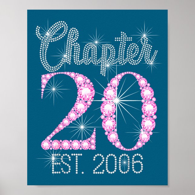 Poster Chapter 20 Est 2006 Happy 20th Birthday Gift  (Devant)