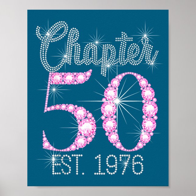 Poster Chapter 50 Est 1976 Happy 50th Birthday Gift  (Devant)