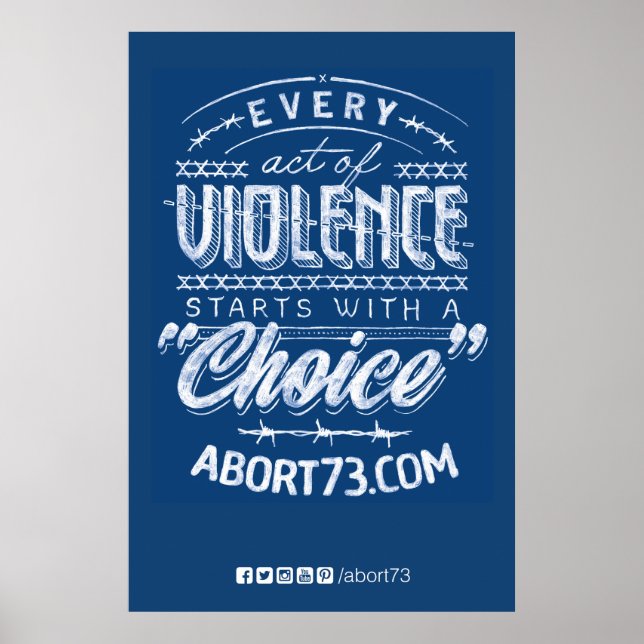 Poster Chaque acte de violence... | Abort73.com (Devant)