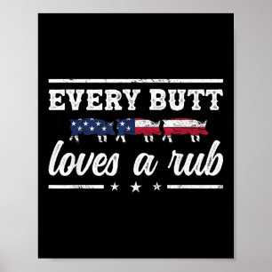 Poster Chaque Bouton Aime Un Fumeur De Pitmaster Rub Gril