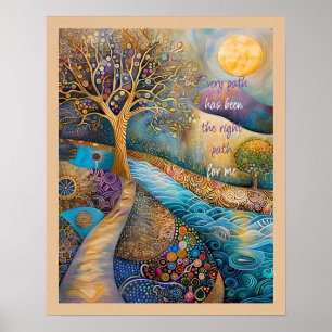 Poster Chaque Chemin A Été L'Affiche De La Bonne Voie