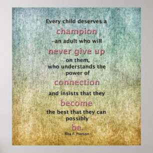 Poster Chaque Enfant Mérite Un Champion