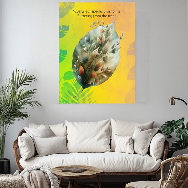Poster Chaque Feuille Parle Bliss Verdure Foliage Paysage (Every Leaf Speaks Bliss Greenery Foliage Scenery Poster)