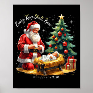 Poster Chaque genou se pliera Philippiens 2_10 Noël 