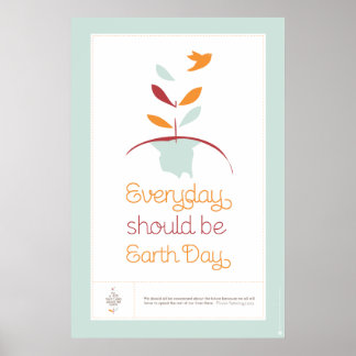 Poster Chaque jour devrait être Jour des terres - LUMIÈRE
