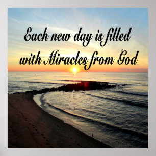 POSTER CHAQUE JOUR EST DES MIRACLES DE DIEU