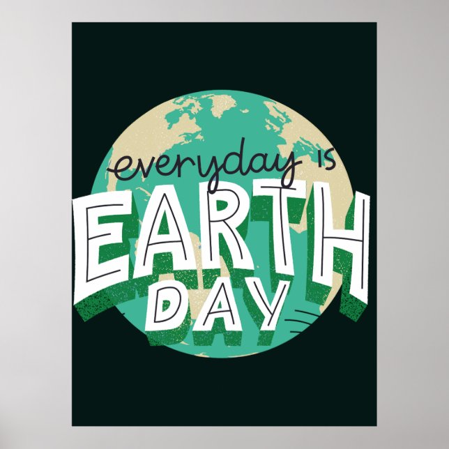 Poster Chaque jour est Jour des terres Planète Nature (Devant)