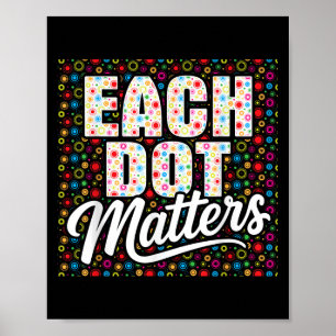 Poster Chaque Point S Polka Dot Amour Joyeux Jour Point E