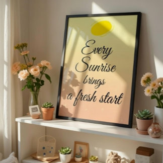 Poster Chaque rayon de soleil apporte un nouveau départ