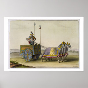 Poster Char chinois antique de guerre, de 'Le Costume