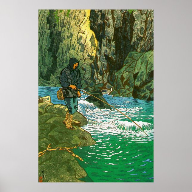 Poster Char Fishing Kasamatsu Shiro 1956 (Devant)