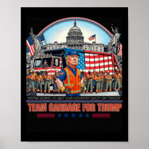 Poster Char pour l'équipe Trump Saisir Vote Trump Drôle C