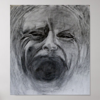 Poster Charbon et crayon dessin sur papier