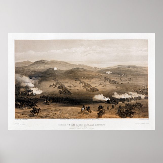 Poster Charge de la brigade de cavalerie légère par Simps (Devant)