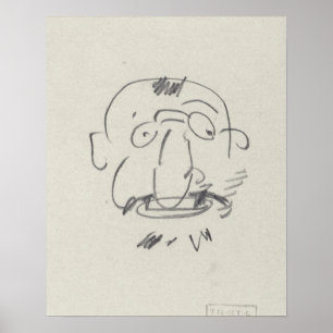 Poster Charge de Lautrec par Lui-Meme (crayon sur papier)