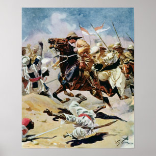 Poster Charge des 21e Lancers à Omdurman