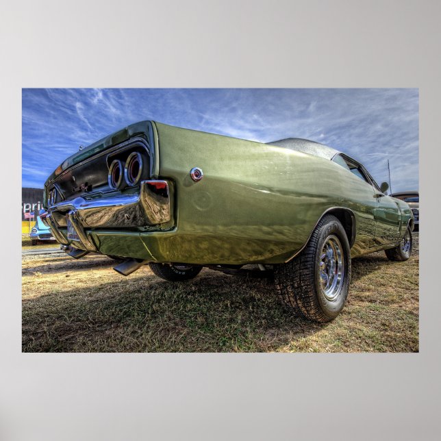 Poster Chargeur Dodge 1968 en HDR. (Devant)