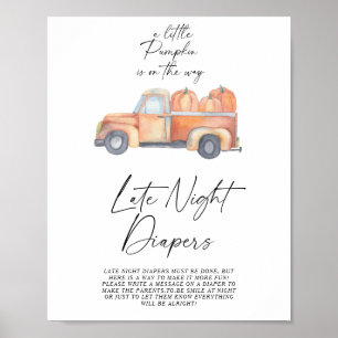 Poster Chariot citrouille automne Late nuit couches jeu