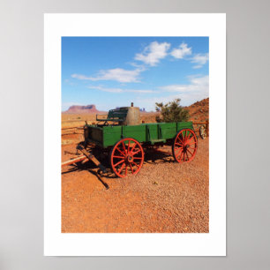 Poster Chariot dans Monument Valley
