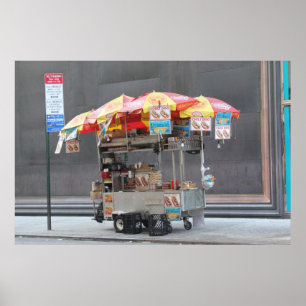 Poster Chariot de hot dog de NYC