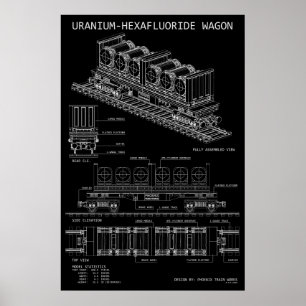 Poster Chariot de l'hexafluorure d'uranium PTW "Plan"