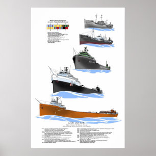 Poster Chariot des Grands Lacs Lee A. Tregurtha Historiqu